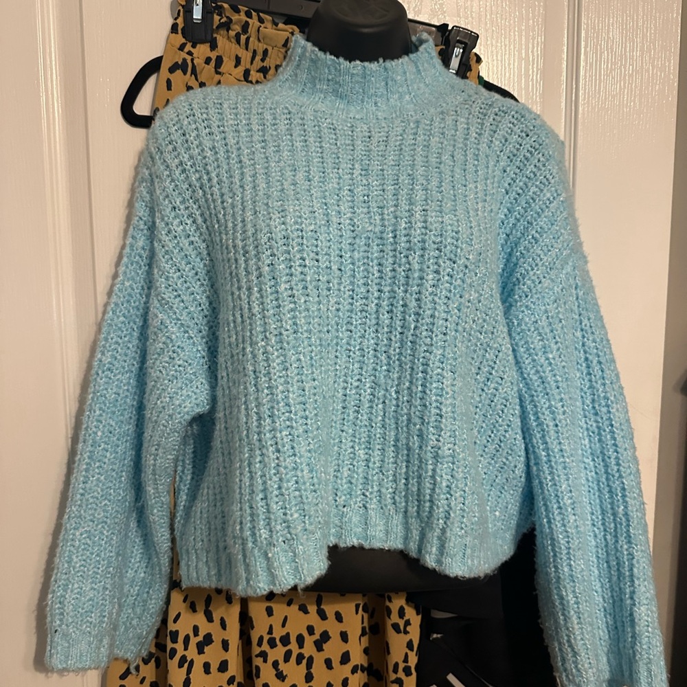 Sincerely Jules Light Blue Turtleneck Sweater